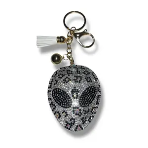 Sparkling alien Keychain with Tassel and Bead Charm for Stylish Accessories