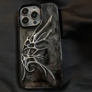 DIY Gradient 3D Wings Phone Case Cover for Apple iPhone 11/12/13/14/15/16 Pro/plus/pro Max, High-End Punk Trendy New Design Protective Accessories