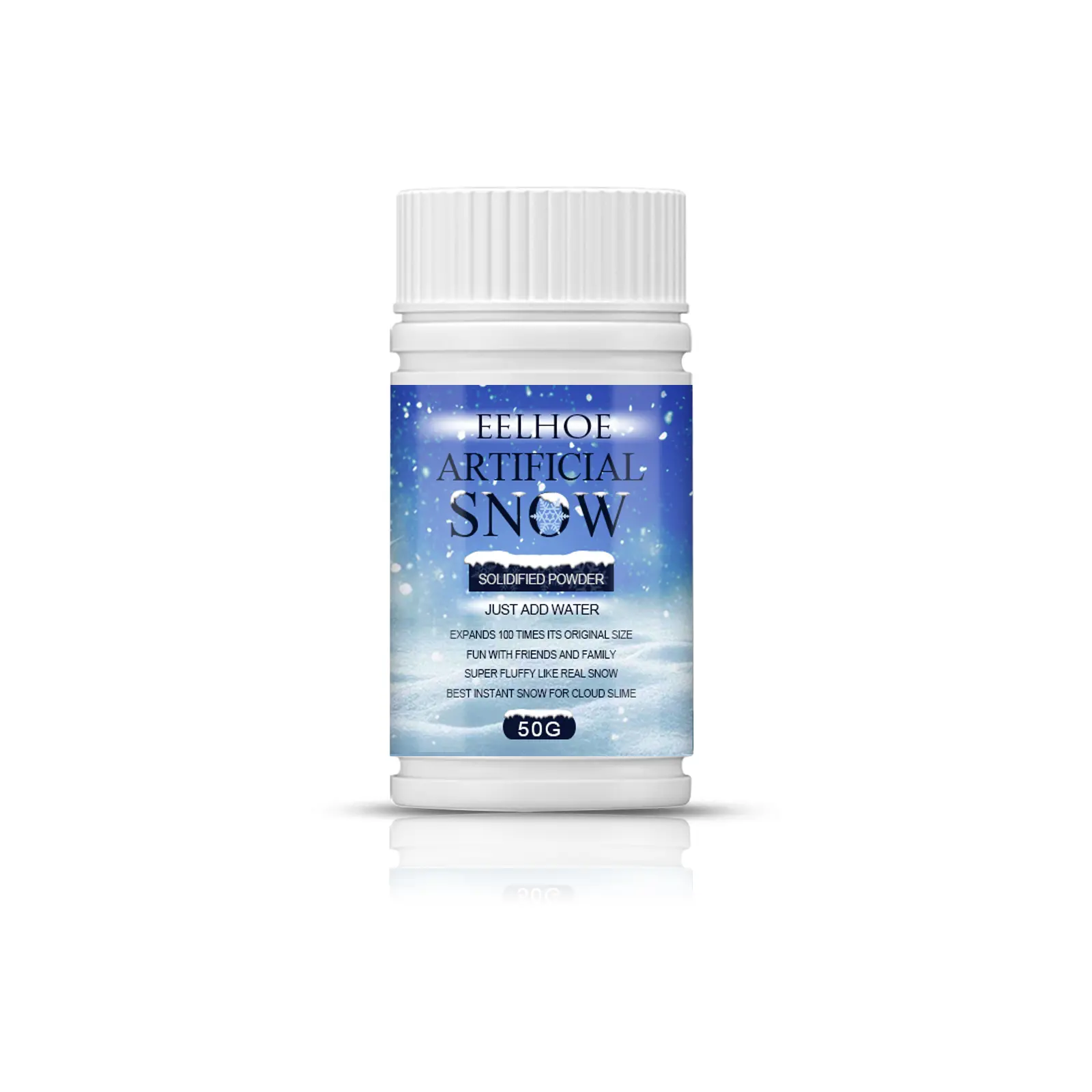 Artificial Snow Winter Instant Faux Snow Powderfor Playing Conjuring Props Fake Snow ChristmasDecoration Windows for Gift Box