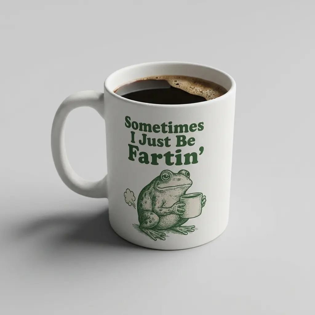 [Sale Up To 50%] Sometimes I Just Be Fartin Mug, Funny Coffee Cup, Meme Gag Gift, Weirdcore Drinkware Mug, Unhinged Humor Tea Cup