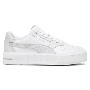 PUMA Womens Cali Court Leather Lace Up Sneakers Shoes Casual - White
