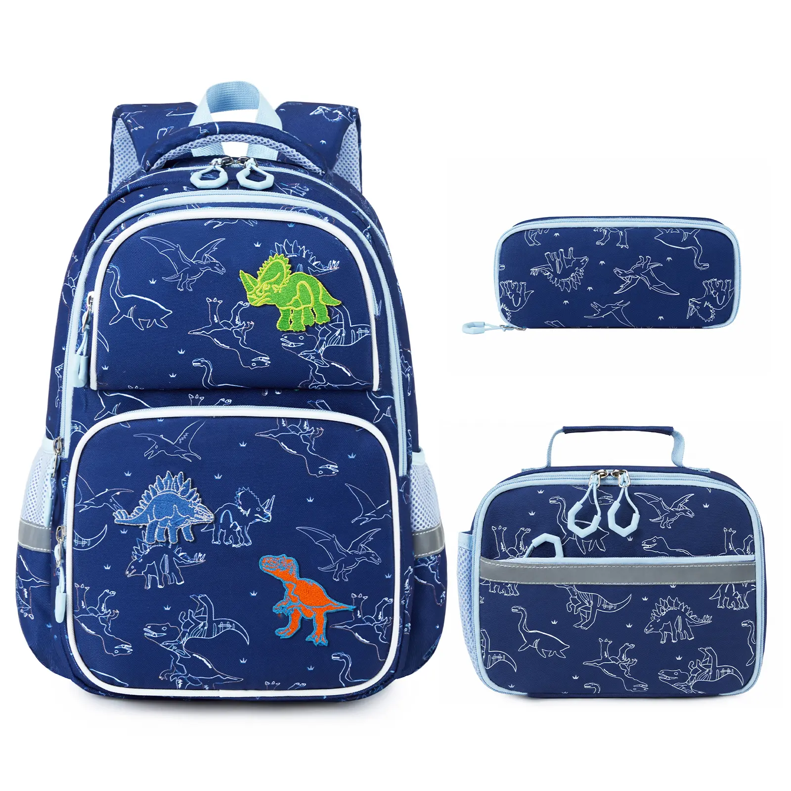 SIMILOVE Backpack Set- Cute 3D Soft Bow  Daycare Backpack with Lunch Box & Pencil Case, Bag for Preschool Elementary School Needs