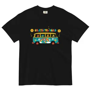 Grateful Dead | Pigment Dye Oversize Cotton Tee | Bears on the Bus