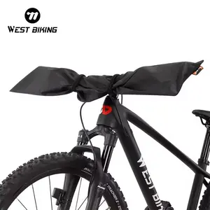 WEST BIKING Bike Handlebar Cover. 210 Nylon PU Waterproof and Dustproof Bike Handlebar Cover with Wear-Resistant Magic Straps Bicycle Accessories