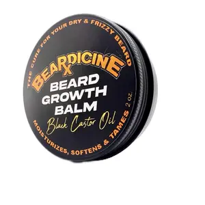 Beardicine Soft Beard Growth Balm, Deep Conditioning with Black Castor Oil, Kumquat and Shea Butter