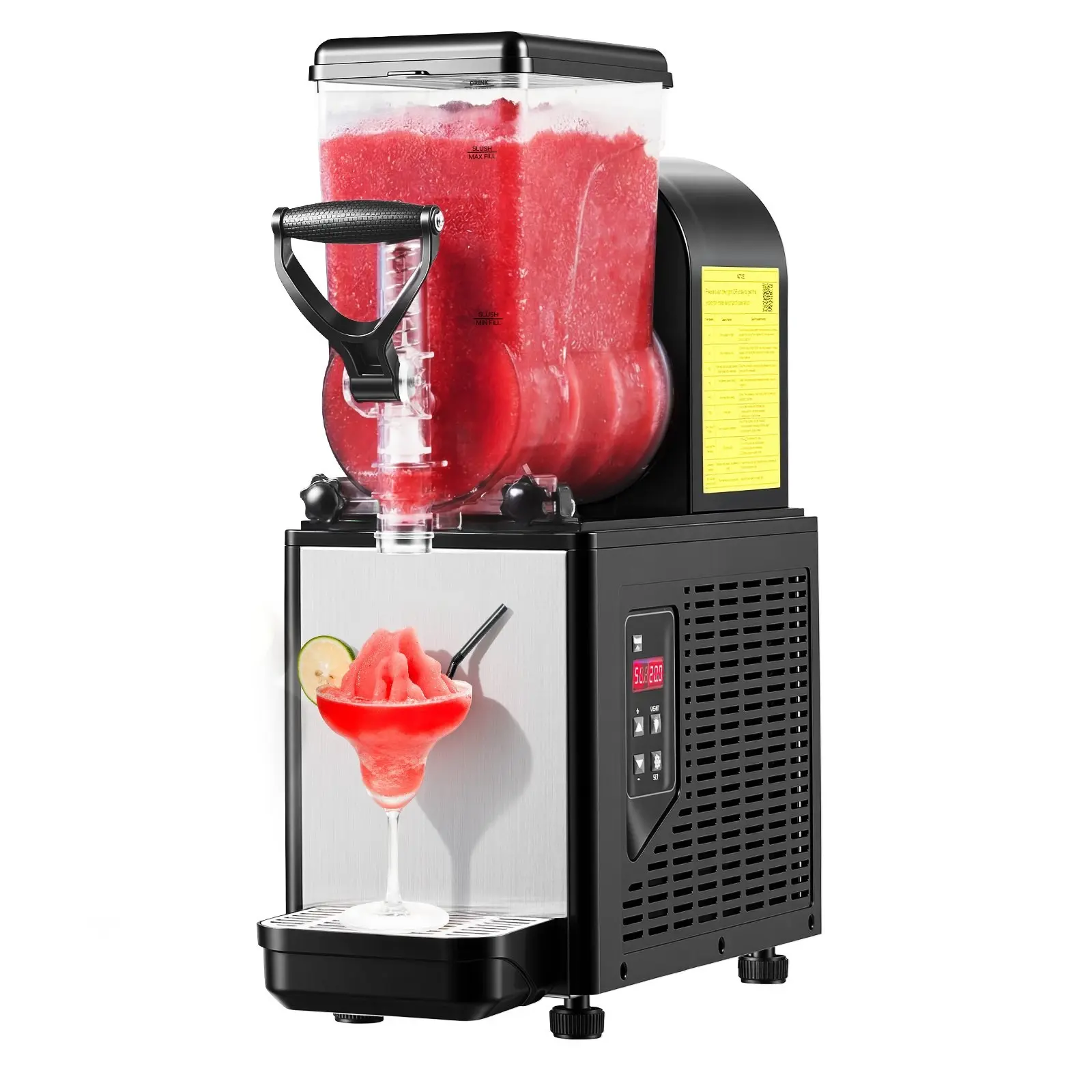 Slushie Machine 6L 1.6 Gal Commercial Slushy Maker Frozen Drink Machine Self-Cleaning Margarita Machine For Restaurants Bars Parties Cafés Slushies Margaritas Milkshakes And Other Frozen Beverages