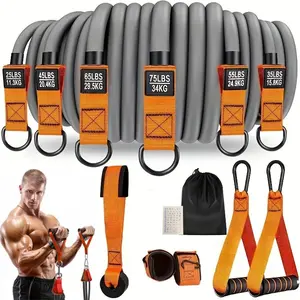 Resistance Bands, Exercise Bands，Resistance Bands for Working Out, Work Out Bands with Handles for Men and Women Fitness, Strength Training Home Gym Equipment