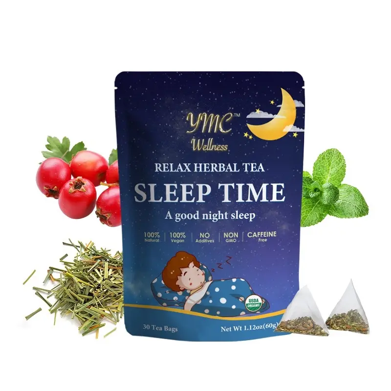 Organic Sleep Tea Beverage Natural Herbal Blend - Premium Quality Ingredients for a Calming Bedtime Ritual