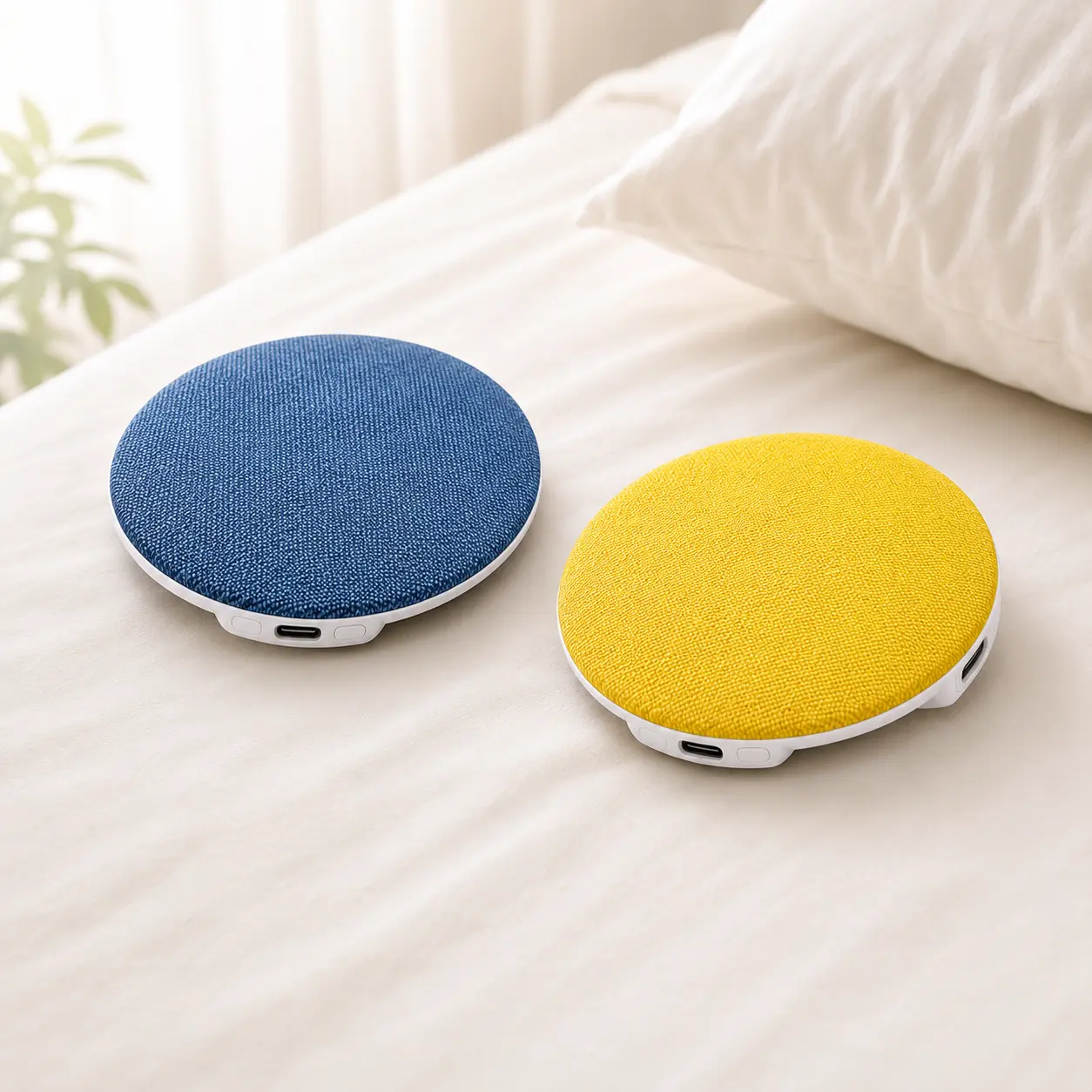 OObang Ultra-Thin Electronic Pillow Bluetooth Speaker - 3D White Noise, Soft Immersive Stereo Sound, Timer, USB Type-C Charging, Customizable AI Device, Compatible with Mobile Android/iOS Phones, Tablets, Earbuds, for Bedtime Music & Audiobooks