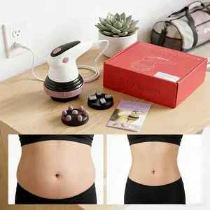 Compact Electric Handheld Massage Device 3 Speed Vibration Options 3 Detachable Massage Heads Adjustable Strength Portable Tool for Home Daily Usage