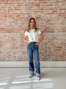 Logan Jean : Dark Washed Cuffed