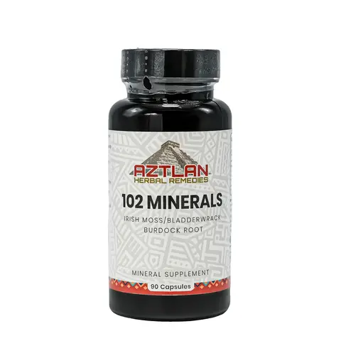 102 Minerals Capsules, Natural Daily Nourishing Supplement - Caffeine-Free Digestive Aid for Complete Mineral Support & Metabolism Boost