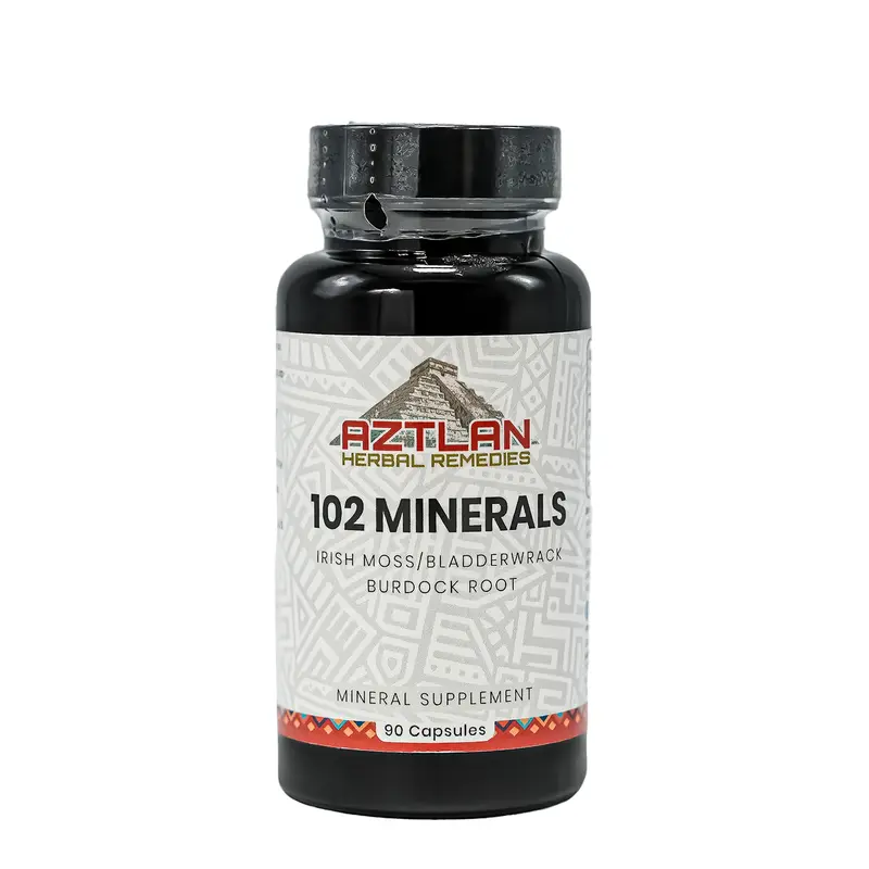 102 Minerals Capsules, Natural Daily Nourishing Supplement - Caffeine-Free Digestive Aid for Complete Mineral Support & Metabolism Boost