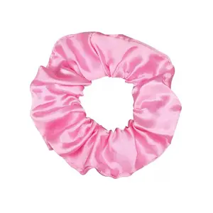 17KM Pink Satin Hair Scrunchie - Soft & Durable for Styling - Perfect for Everyday Use
