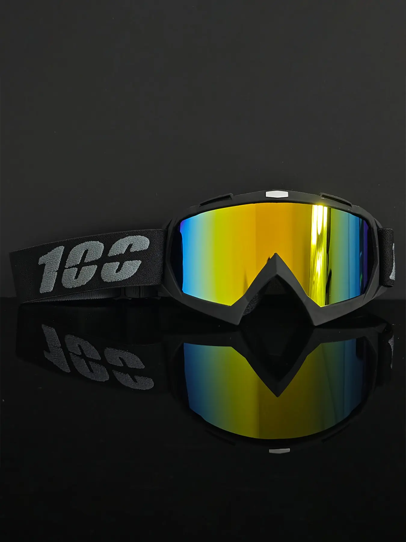 Black frame red glasses