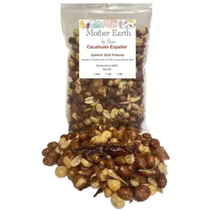 Cacahuate español - Roasted peanuts Lime Salt with Chile de Arbol (1 lb) - Cacahuate sal limon y Chile de Arbol Authentic Mexican Style (1 lb)