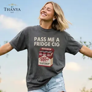 Dr Pepper Fridge Cig T-Shirt, Funny Retro Soda Graphic Tee, Pass Me A Fridge Cig Design, Comfort Colors Tee, Unisex.
