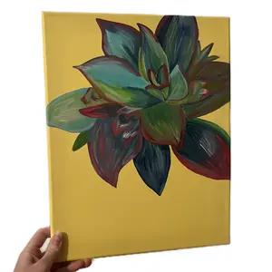 JACKIES.PAINTINGS + Eucalyptus Plant Canvas Painting - Original Home Decor with Elegant Design bedroom wall accessories house