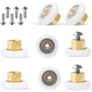 8 Pcs Shower Door Rollers Replacement Bathroom Glass Sliding Door Pulleys Runners Wheels