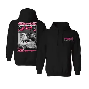 FSD19 Hoodie, FSD Diesel Truck Graphic Pullover Sweatshirt, Dually Pickup Turbo Engine Hoodie, Cotton, Machine Washable, Soft Comfortable Unisex Streetwear for Men & Women, Mechanic Workwear, Racing Lover Car Enthusiast Gift for Him & Her