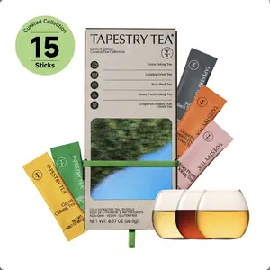 Tapestry Tea - Cold Extracted Tea Crystals Daily Ritual Tea Set | Hot & Cold | 15 - Sticks Pure & Fruity Mix
