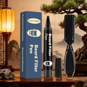 Men's Natural Waterproof Beard Filling Pen Kit, Beard Pen Filler, Ideal Holiday Gift, Hair Brushes & Combs, Single Item Pack, No Ca Prop 65 Warning