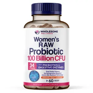 Women’s Raw Probiotics 100 Billion CFU Organic With Prebiotics, Digestive Enzymes, Whole Food Fruits & Vegetables, & Women’s Health Ingredients