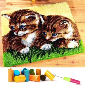 Latch Hook Kits for Adults - DIY Latch Hook Rug Kits, Crochet Kit for Beginners, Rug Making Kits with Printed Canvas, Gift Packaging.