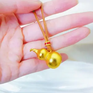 Sand Gold Gourd Pendant — Gathers Fortune, Ensures Safety, Golden Shine, Noble Elegance.