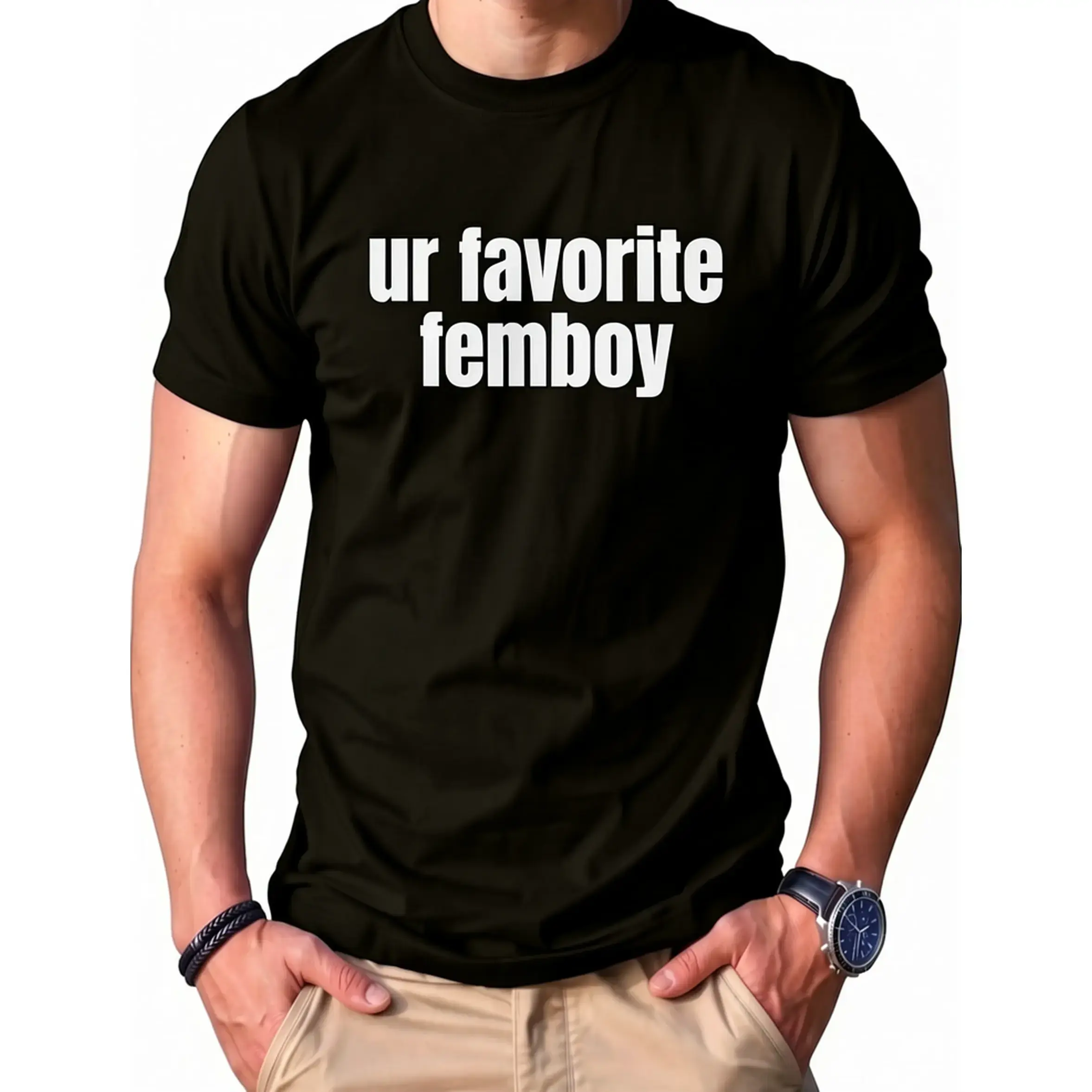 ur favorite femboy T-Shirt - Funny Meme Tee, Unhinged Graphic Tee for Meme Lovers, Hard GenZ Meme Quote Shirt