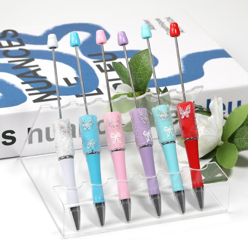【P206】5pcs Beadable Pens pearl flower shape 【P206】5pcs Beadable Pens pearl flower shape