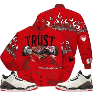 World's Best Dad 3s Outfit Varsity Jacket, Snake Trust No One Drip Shirts To Match Sneakers