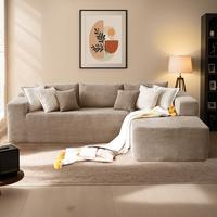 Camel Corduroy Right Chaise