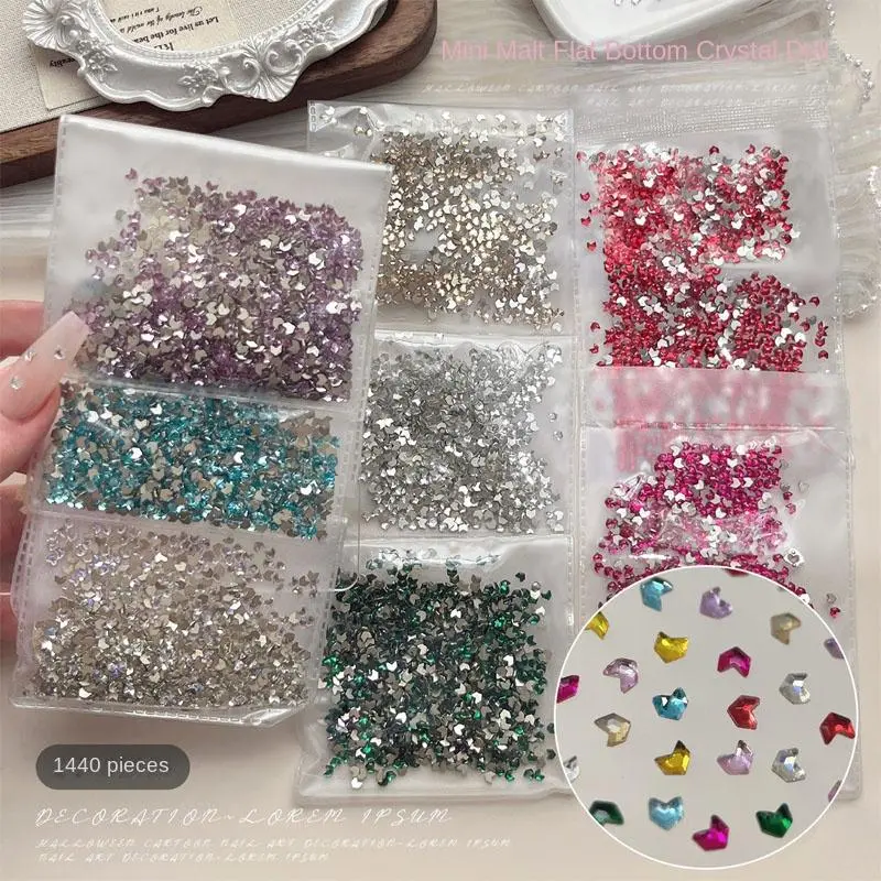 1440pieces mini flat-bottomed diamond nail art accessories,water diamond diy wearable nail diamond accessories