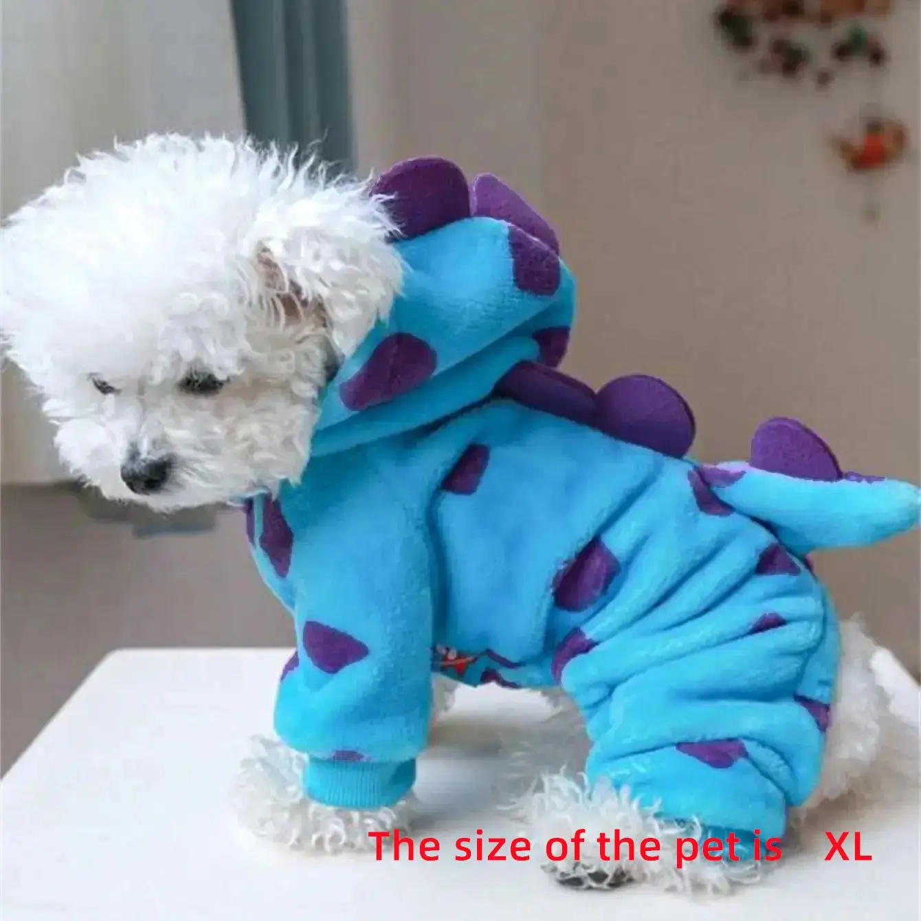 Cartoon Dinosaur Design Pet Hoodie, Creative Pet Warm Cross-dressing Four-legged Clothing, Cute Pet Clothes for Small Dogs & Cats, Pet Decorative Clot