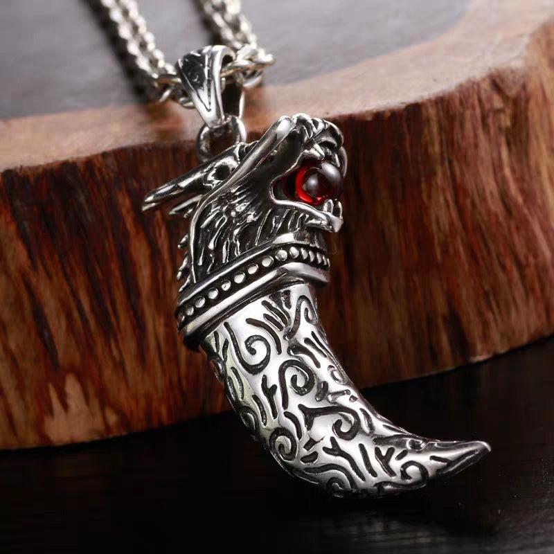 Viking Wolf Claw Pendant- Sterling Silver 925 Layered Sterling