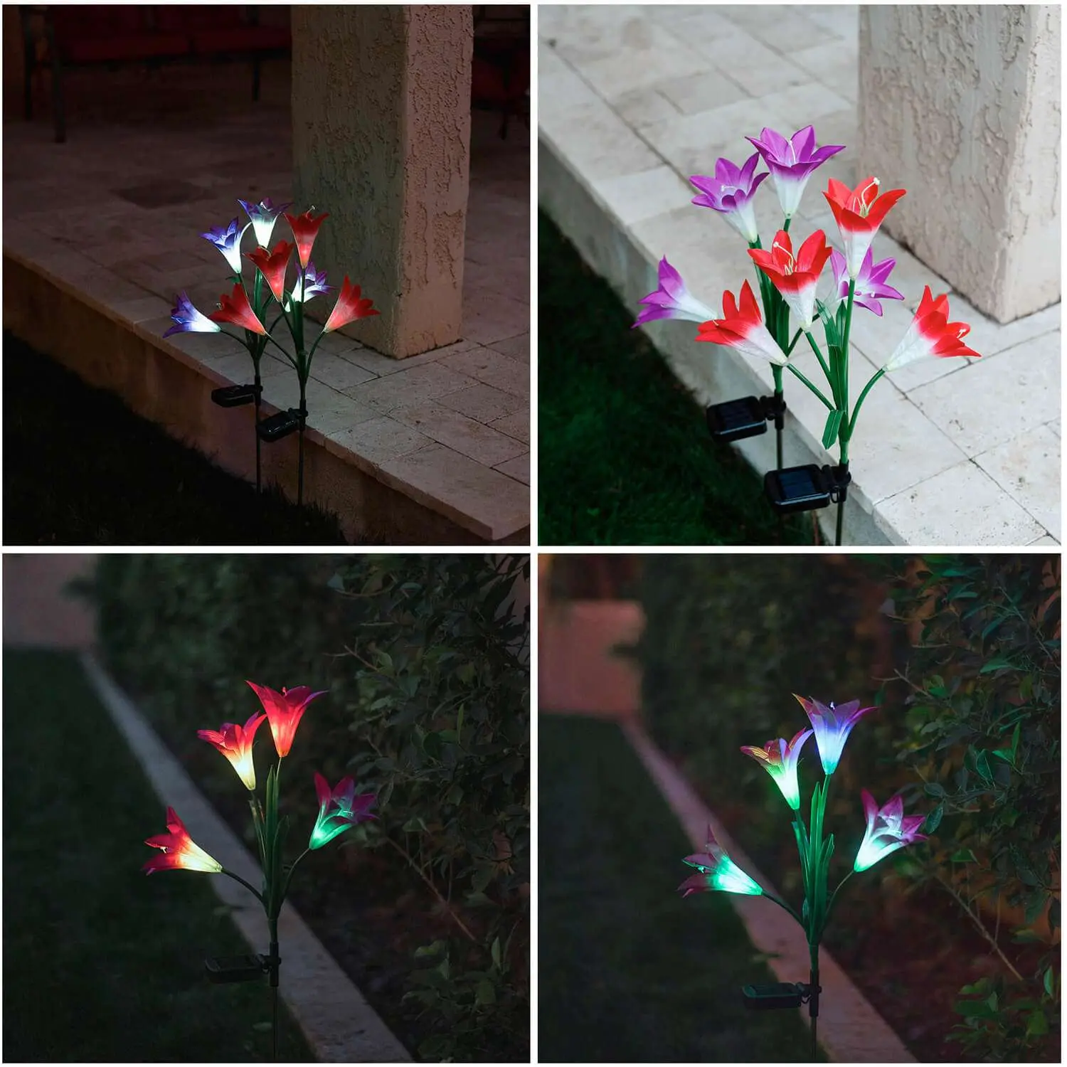 LED Sun Flowers Faux Lily Bouquet Lights