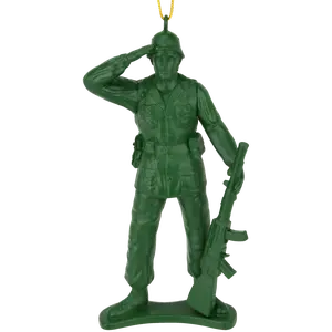 Tree Buddees Green Toy Soldier Christmas Ornament Vintage Army Man