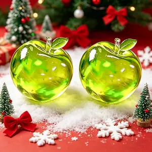 1/2pcs Ice Sand Green Apple Stress Relief Toy, Relieve Anxiety, Slow Rebound, Party Gift, Festival Gift Creativity, Soft and Slowly Rising Stress Relief Toy - Stress Relieving Accessory, Cute Desktop Accessory for Office Workers