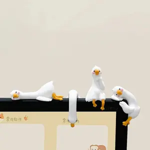 4X3D Duck Ornaments Stress Relief Desk Accessory Set, Office Decorative Organizer for Workspaces & Home Use, Durable Functional Design, Desk Supplies Set