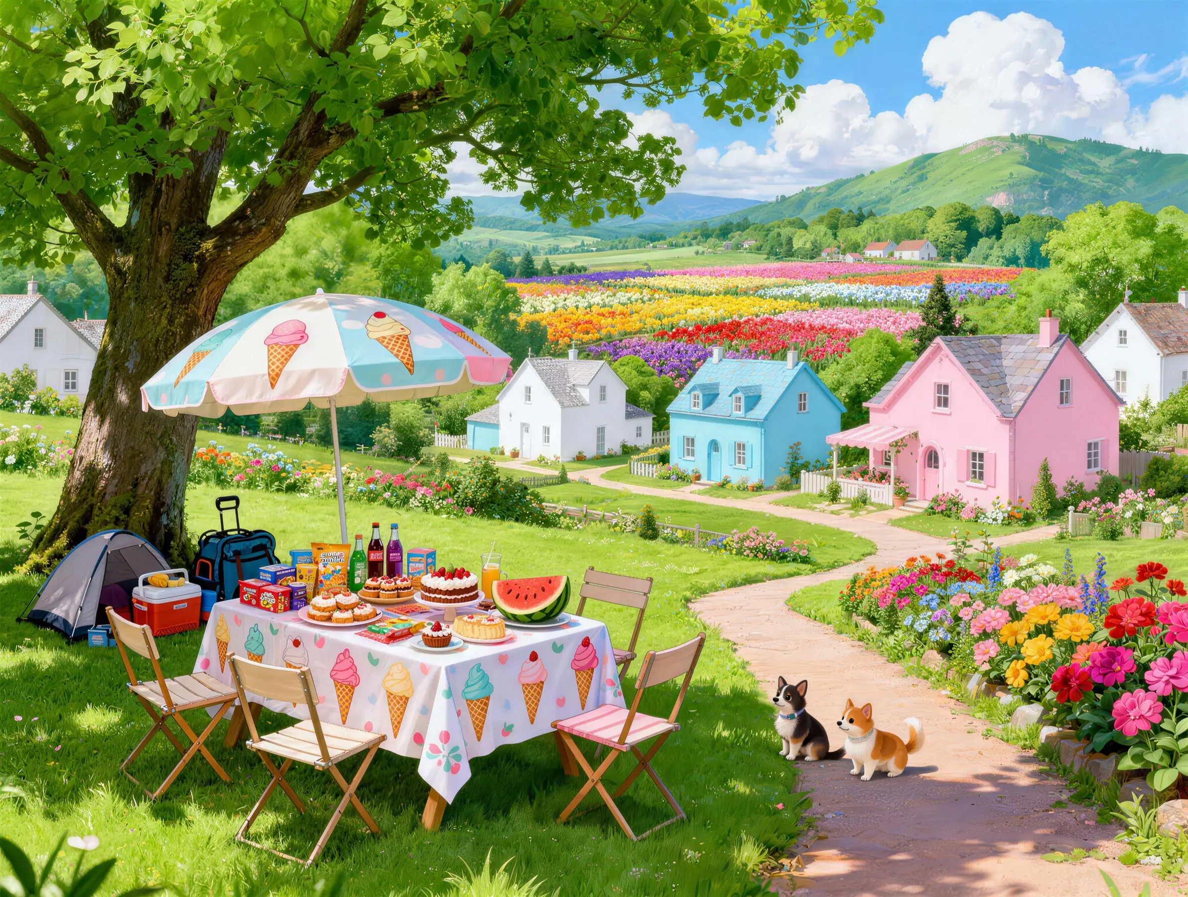 1000 Piece Jigsaw Puzzle for Adults | Premium Thick Cardboard | Challenging & Relaxing Family Game | Beautiful Home Decor & Gift | Summer Picnic | Countryside Landscape