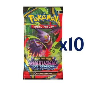 10x Phantasmal Flames Booster Packs - Pokémon TCG (10 Packs)