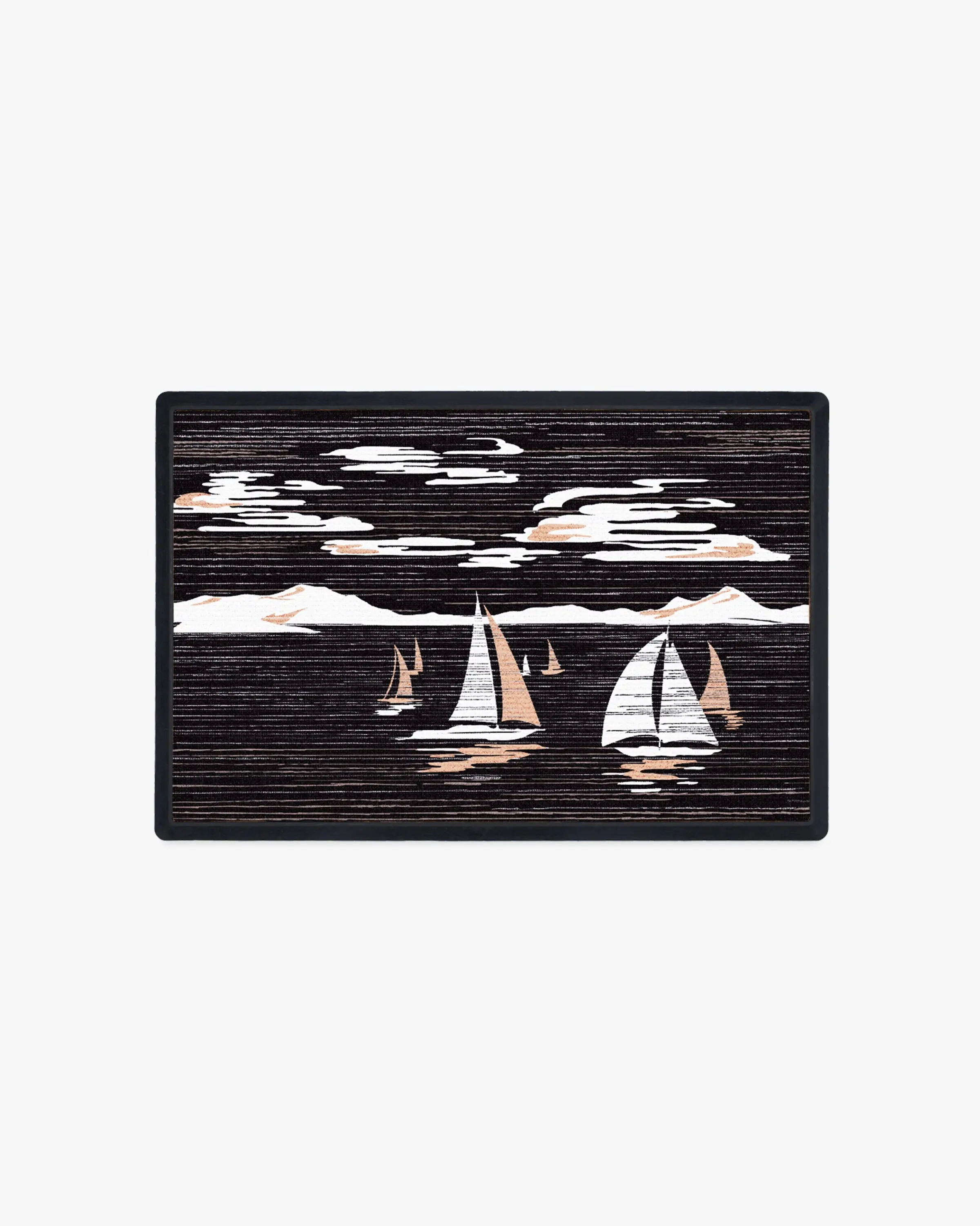 Sail Away Black Doormat