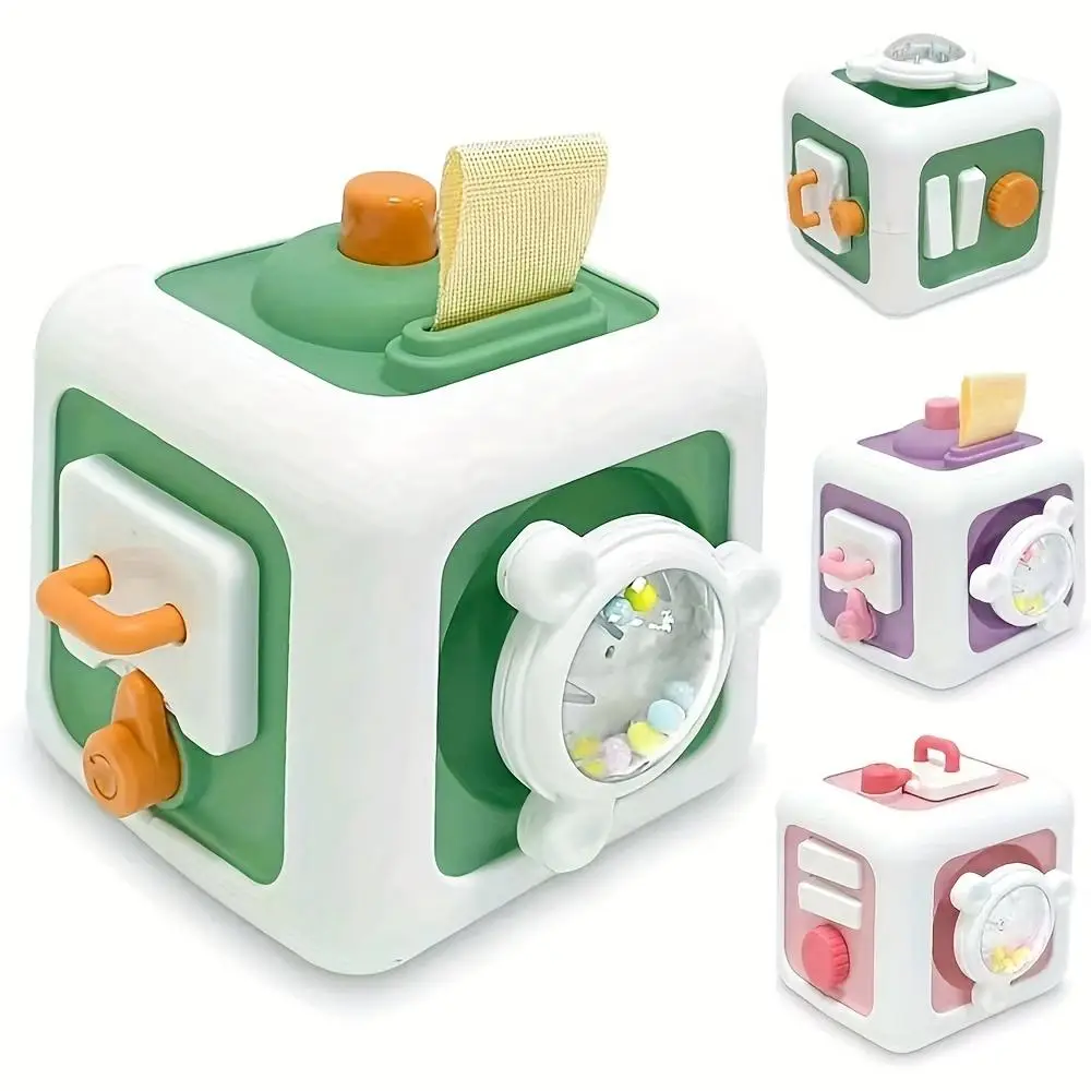 6 in 1 Busy Cube, 1 Count Montessori Sensory Toys for Fine Motor Skills, Lightweight Travel Activities Learning Toys for Gifts