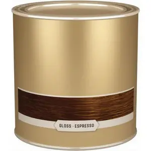 Espresso Gloss Wood Finish + Protective Polyurethane Coating – ½ Pint Size, Durable Stain & Sealant Combo, Reusable Applicator Included, Quick-Drying Formula for Flawless Shine