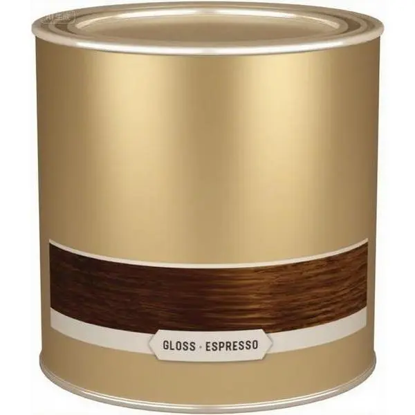 Espresso Gloss Wood Stain & Sealant Combo, 0.5 pt Quick-Drying Formula with Polyurethane Durable Protection, High-Quality Natural Bristle Brush, Easy Application for Bare or Already-Finished Wood, Cabinets & Accessories