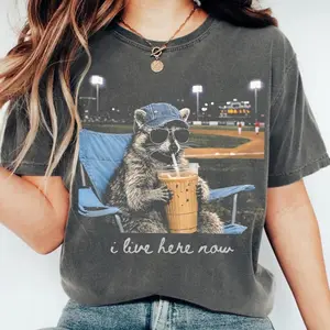 Comfort Colors Racoon Funny Ballfield Shirt, Baseball Mama Style Shirt, Softball Shirt, Travel Baseball Shirt Tournament, Softball Ball Mom Shirt