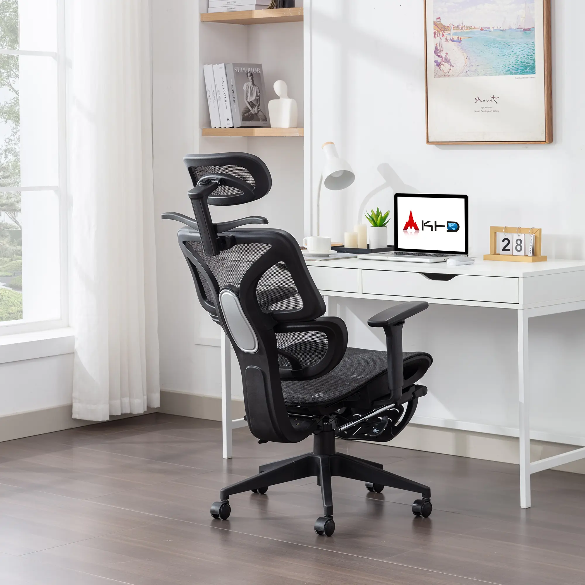Mesh Keywords VECELO Ergonomic Mesh Office Chair with Footrest - Black - TikTok Shop