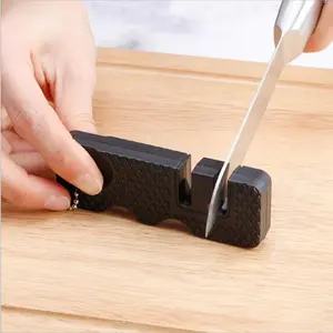 Blade Sharpener Keychain Portable Ceramic Tungsten Steel Scissor Sharpener Multi Hook EDC Camping Hiking Outdoor Tool