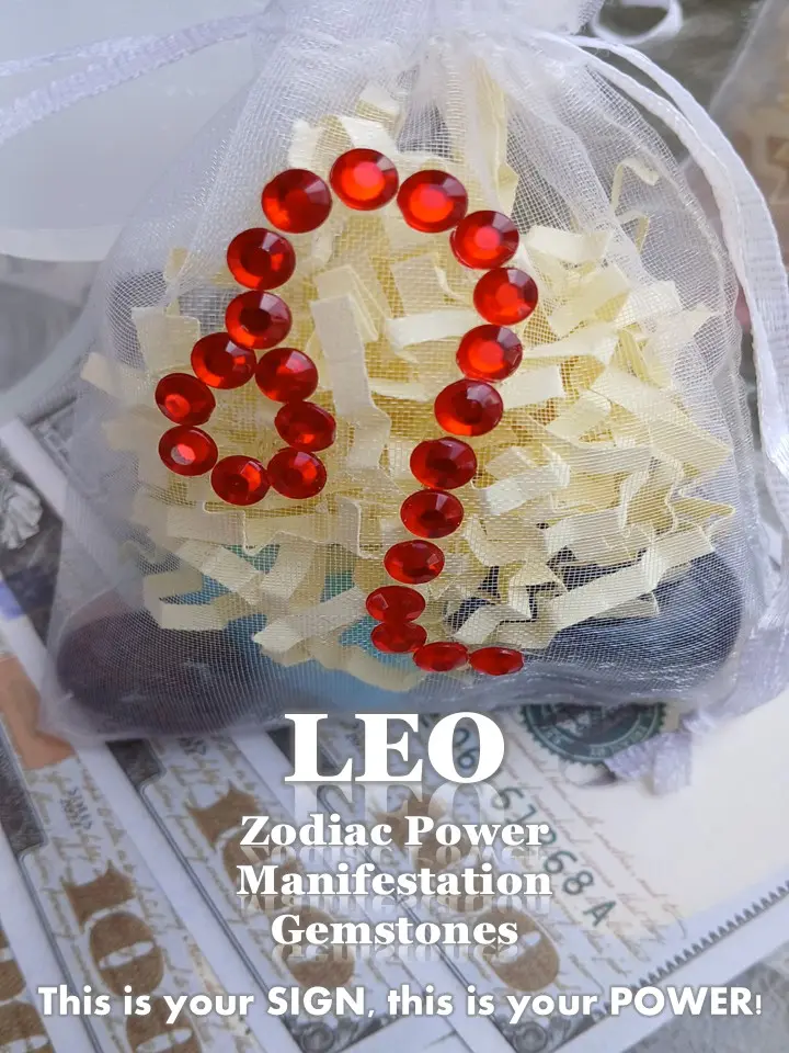 LEO ZODIAC POWER GEMSTONE CRYSTAL MANIFESTATION SET